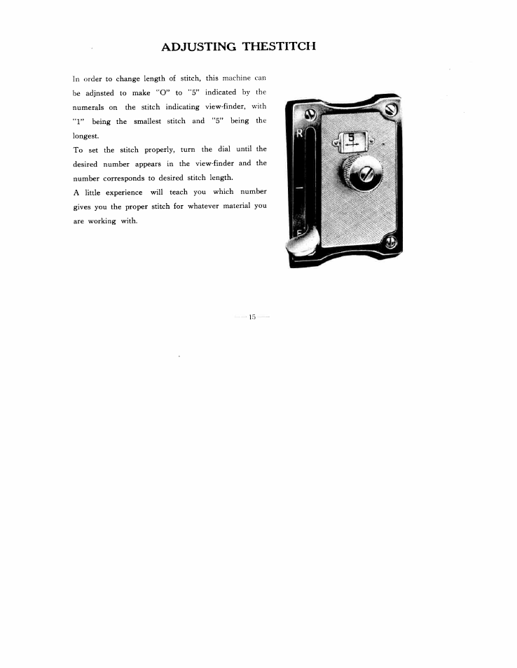 Adjusting thestitch | SINGER W3851 User Manual | Page 18 / 35