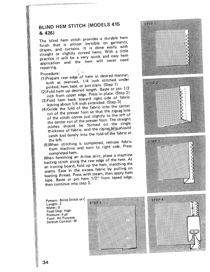 It’l^rhra^ndrn"rrigrstd:.'pm | SINGER W426 User Manual | Page 35 / 48