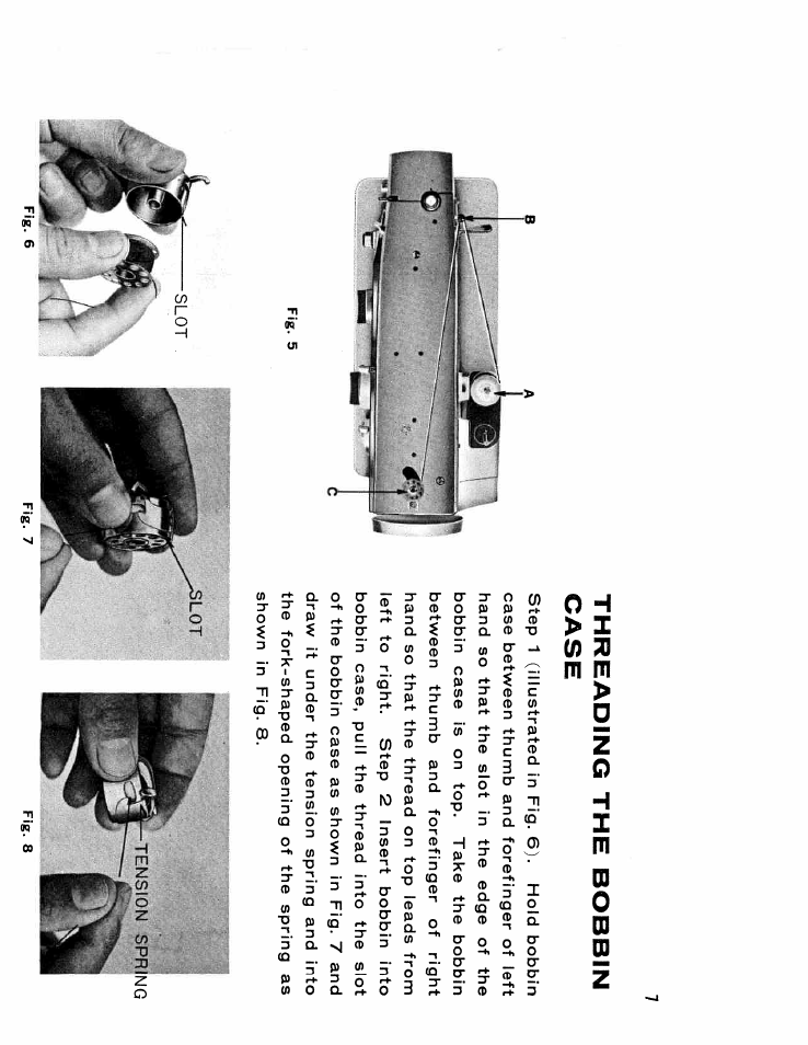 Threading the bobbin | SINGER W610 User Manual | Page 9 / 44
