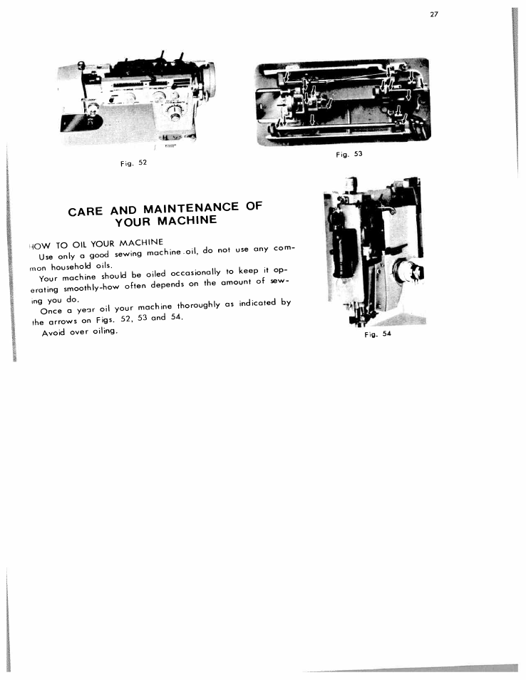 Care and maintenance of your machine | SINGER W612 User Manual | Page 29 / 51