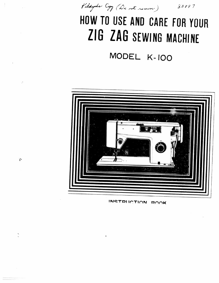 SINGER WK-100 User Manual | 27 pages