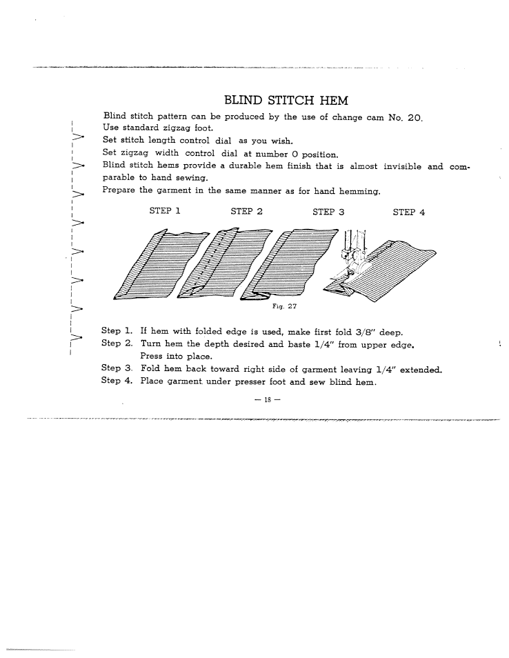 Blind stitch hem | SINGER WS1145 User Manual | Page 15 / 29