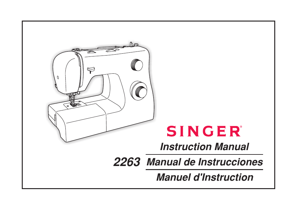SINGER 2263 SIMPLE Instruction Manual User Manual | 62 pages