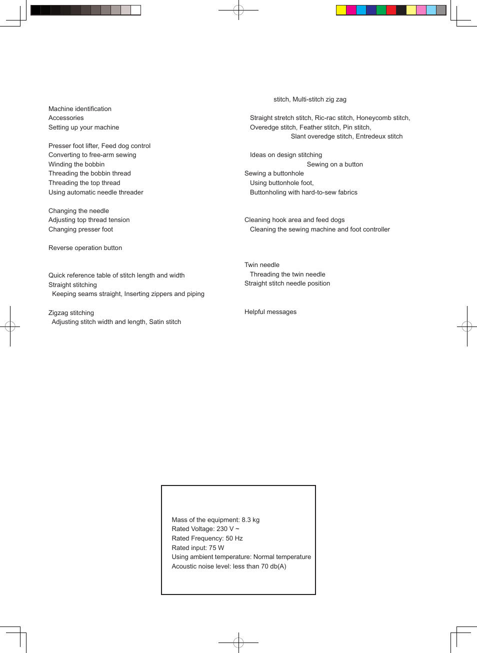 SINGER 8768 HERITAGE User Manual | Page 5 / 60