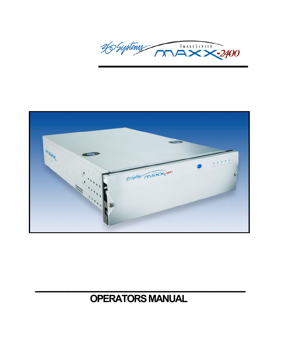360 Systems MAXX-2400SD User Manual | 146 pages