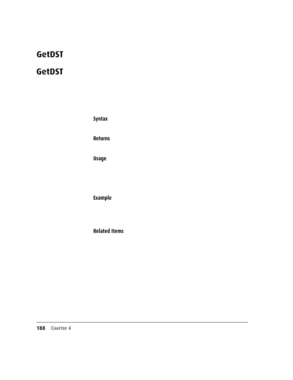 Getdst | Kofax DM API User Manual | Page 208 / 528