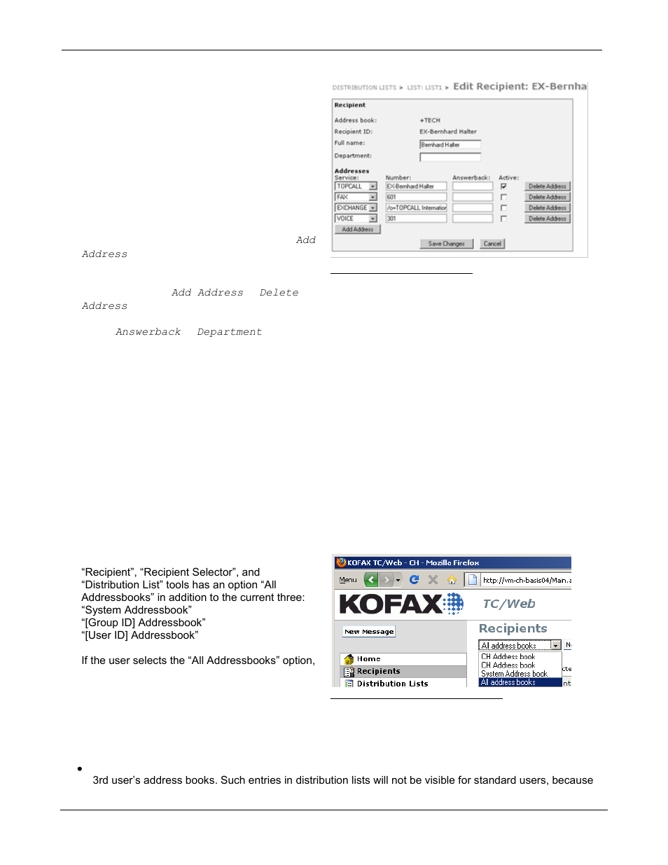 Creating and editing recipients | Kofax Communication Server 9.1 User Manual | Page 33 / 85