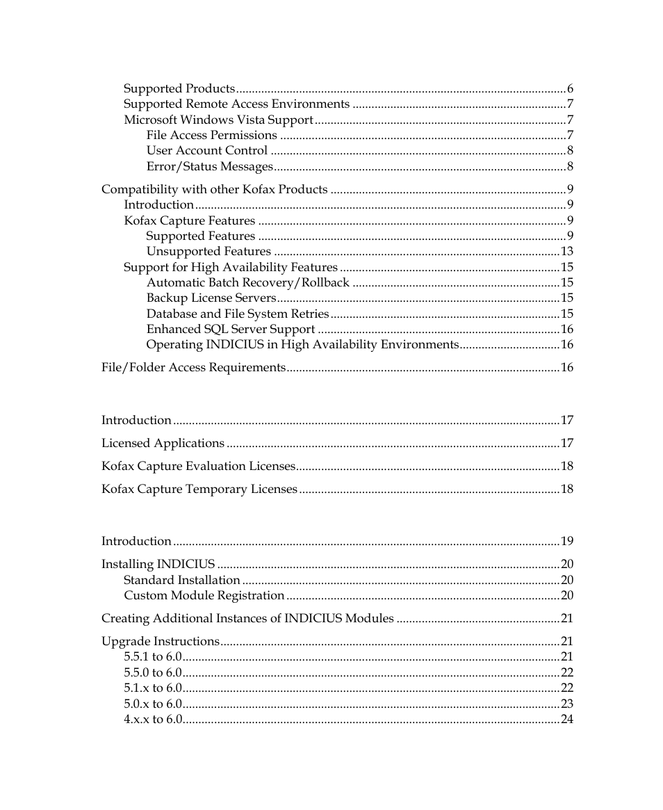 Kofax INDICIUS 6.0 User Manual | Page 4 / 48