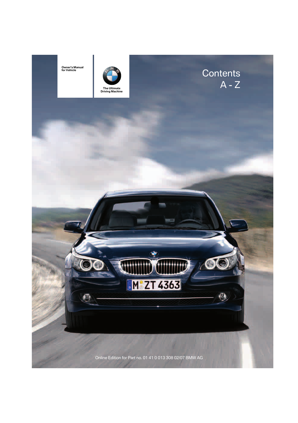 BMW 2007 550I Sedan User Manual | 286 pages