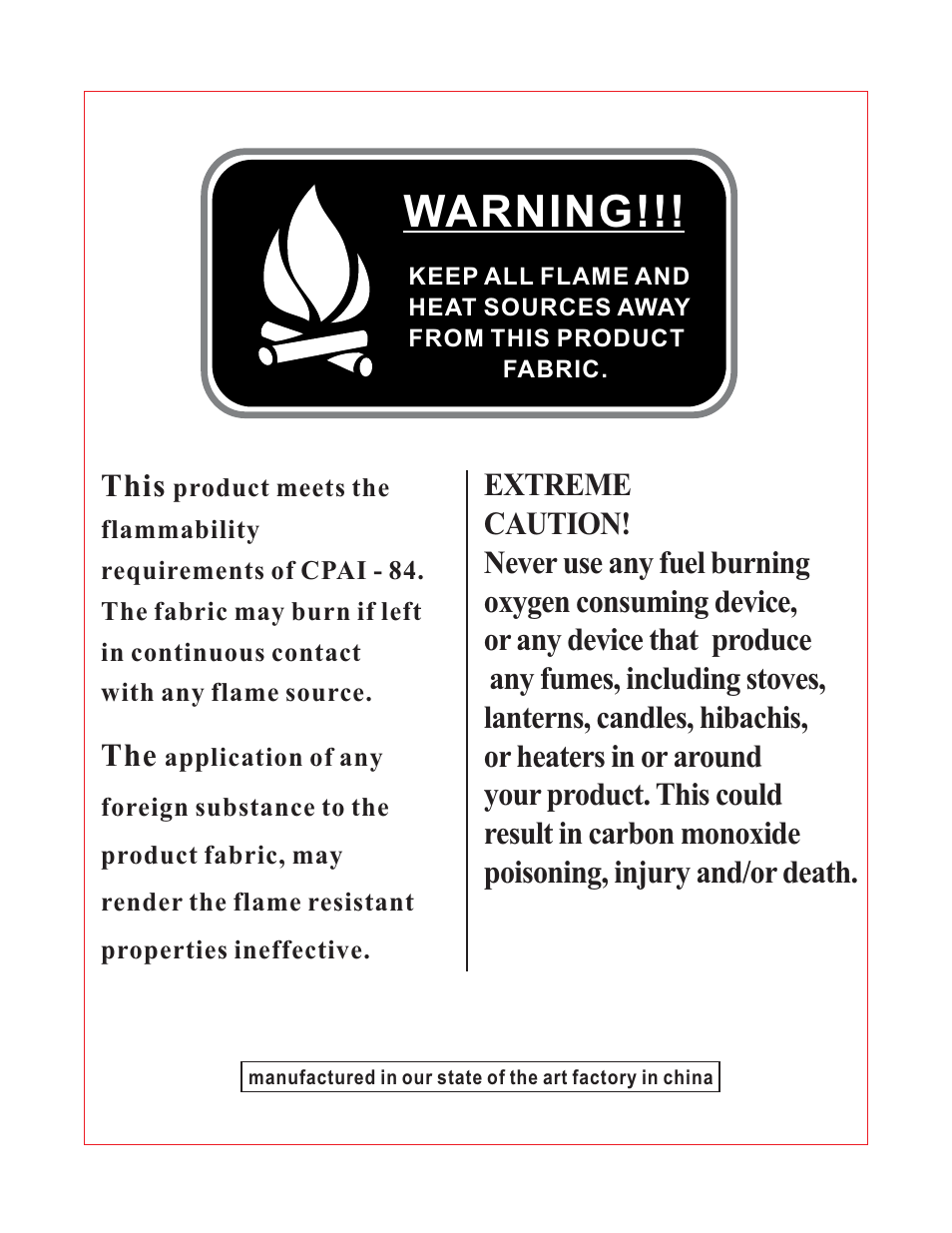 Warning, This | Giga Tent FT 052 User Manual | Page 5 / 8