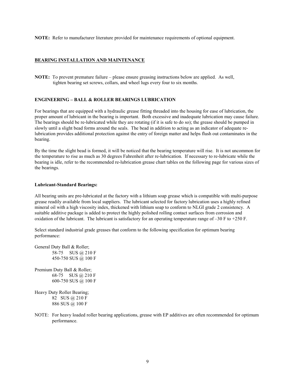 Bearing installation and maintenance | I.C.E. GIDM-325 User Manual | Page 10 / 29