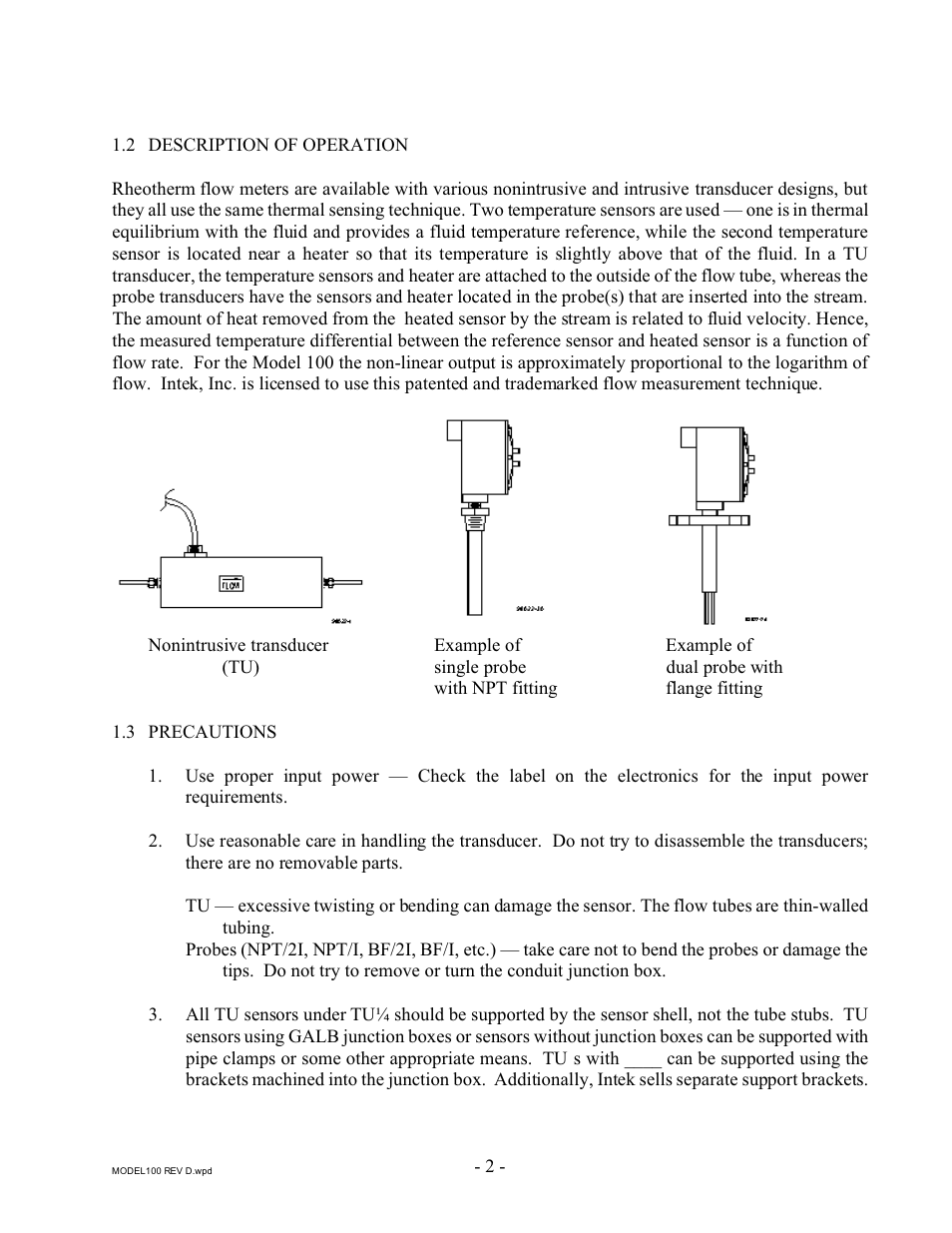 Intek 100 User Manual | Page 4 / 20