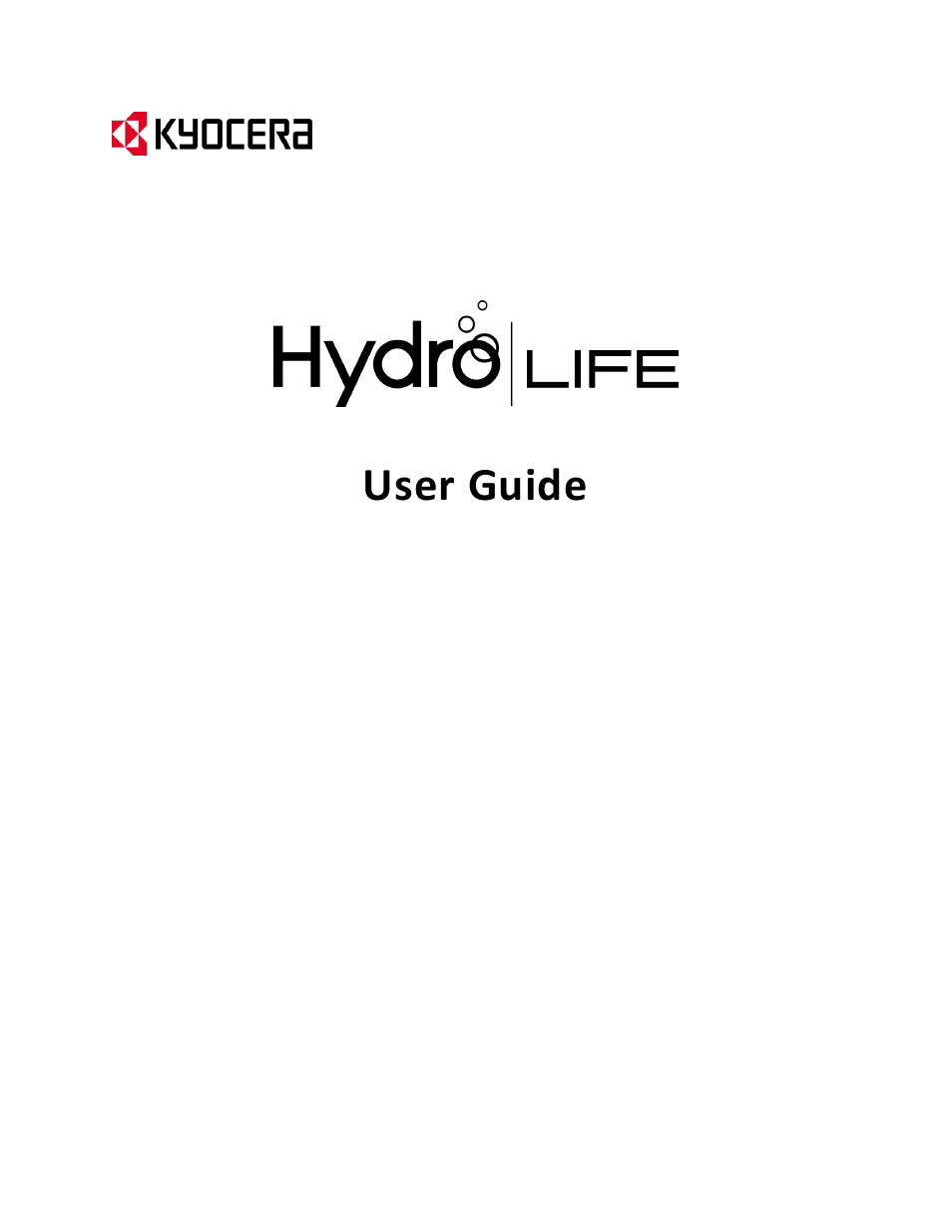 Kyocera Hydro LIFE User Manual | 181 pages
