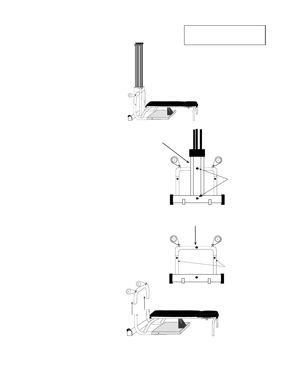Chest bar assembly instructions step 2, Step 1, Step 4 | Step 3 | Bowflex XTL User Manual | Page 14 / 27