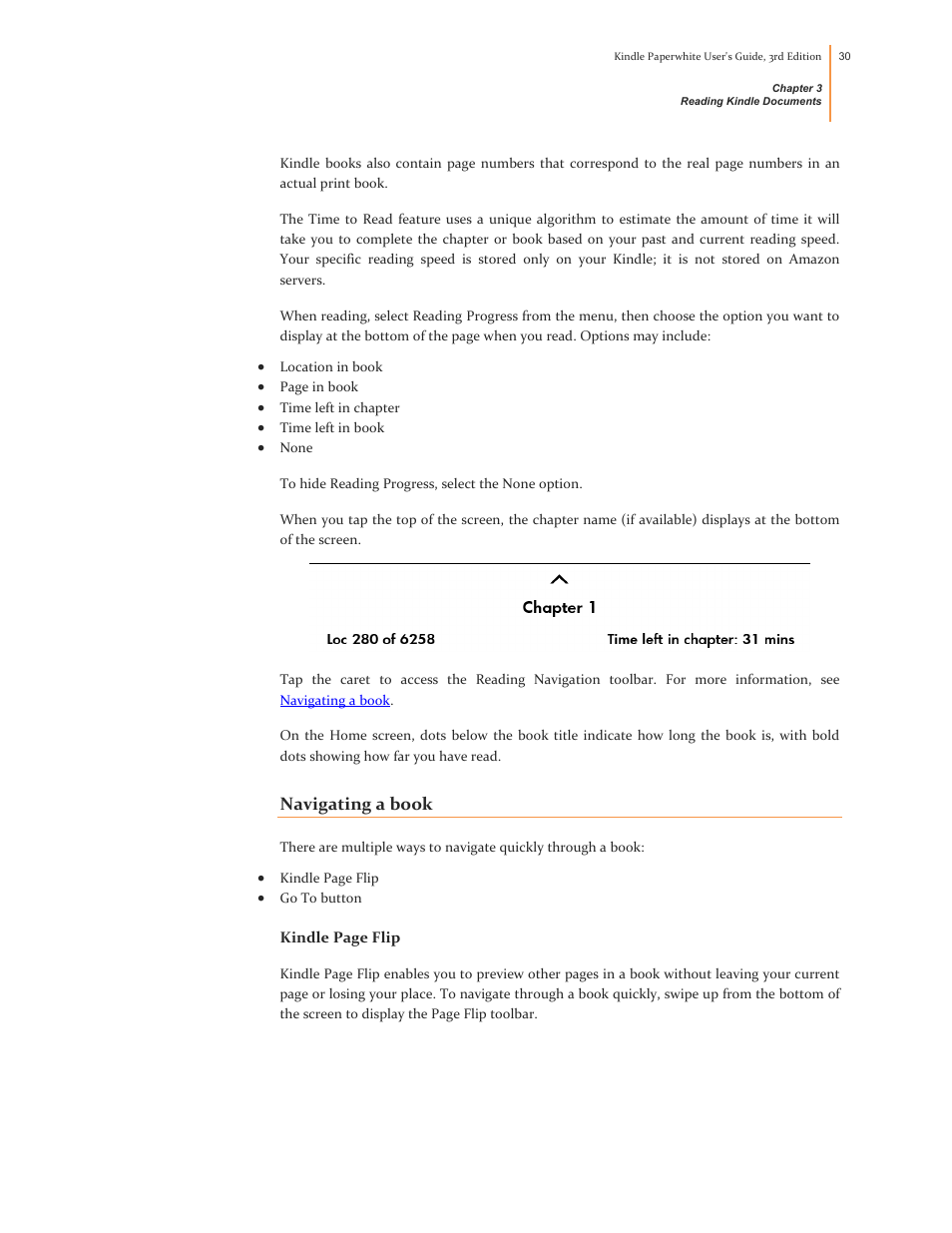 Navigating a book | Kindle Paperwhite (2nd Generation) User Manual | Page 30 / 47