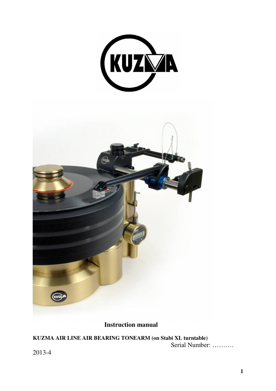 Kuzma AIR LINE 130401 User Manual | 19 pages