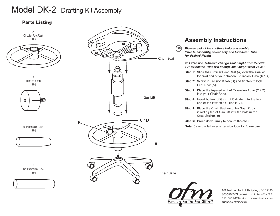 OFM DK-2 User Manual | 1 page