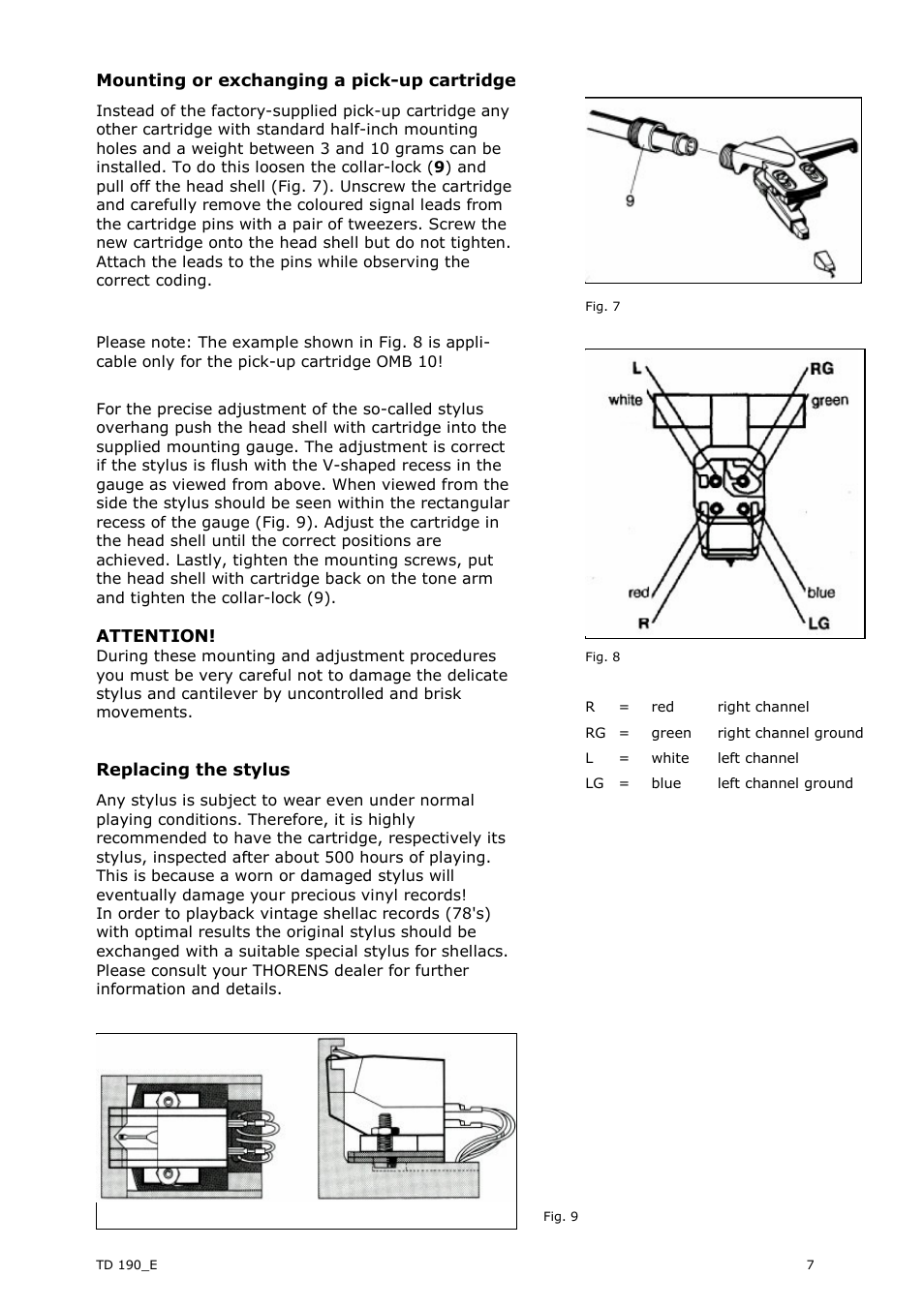 THORENS TD 190-2 User Manual | Page 7 / 9