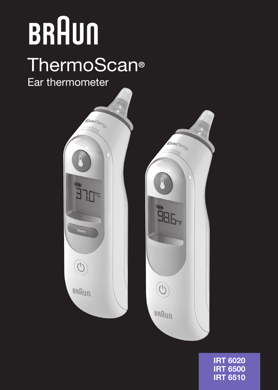 Braun ThermoScan IRT 6510 User Manual | 20 pages