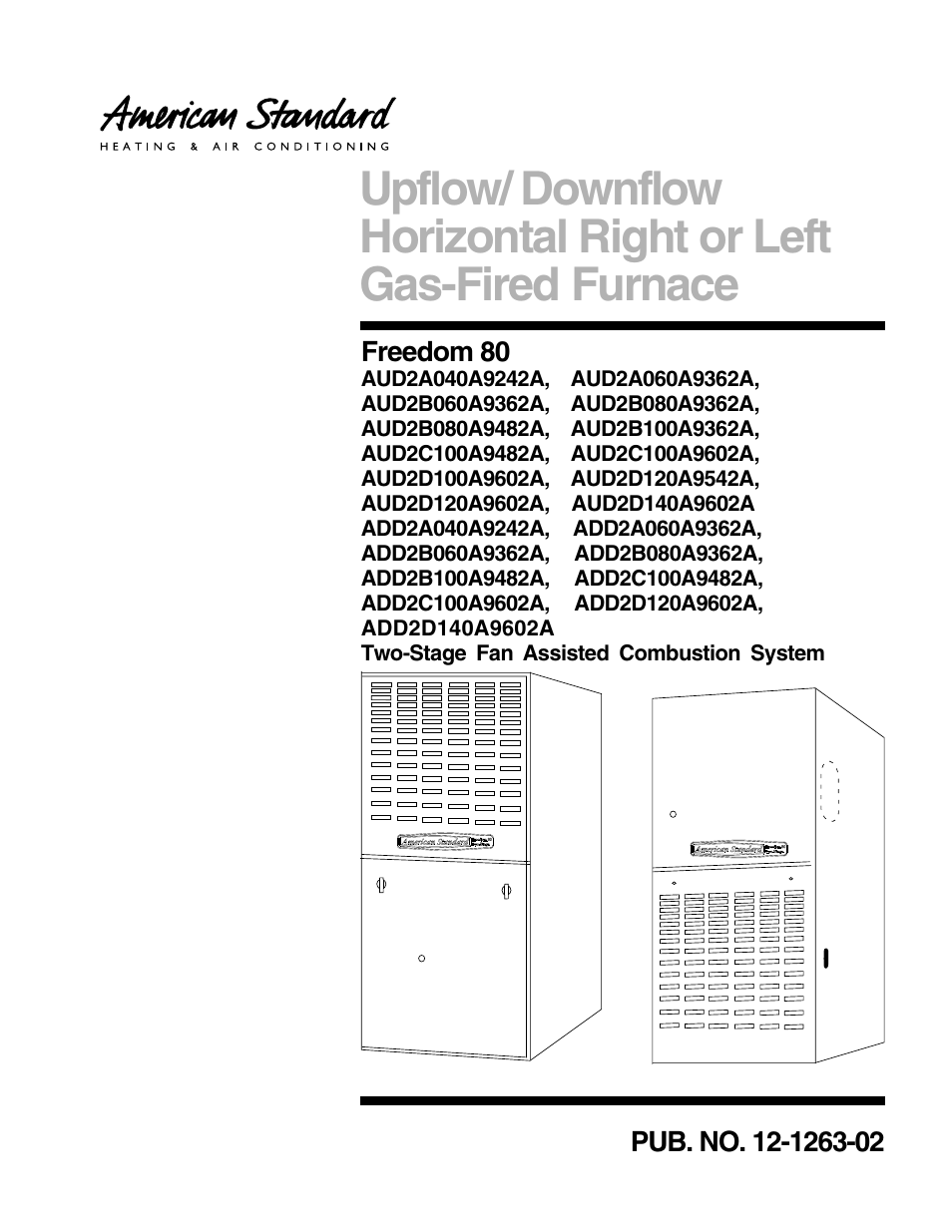 American Standard Freedom 80 User Manual | 24 pages
