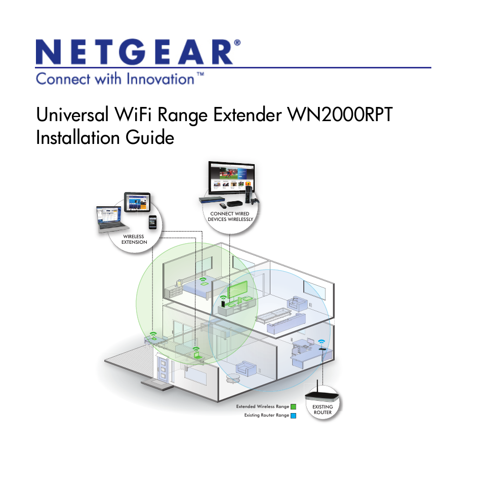 NETGEAR Universal WiFi Range Extender WN2000RPT User Manual | 16 pages