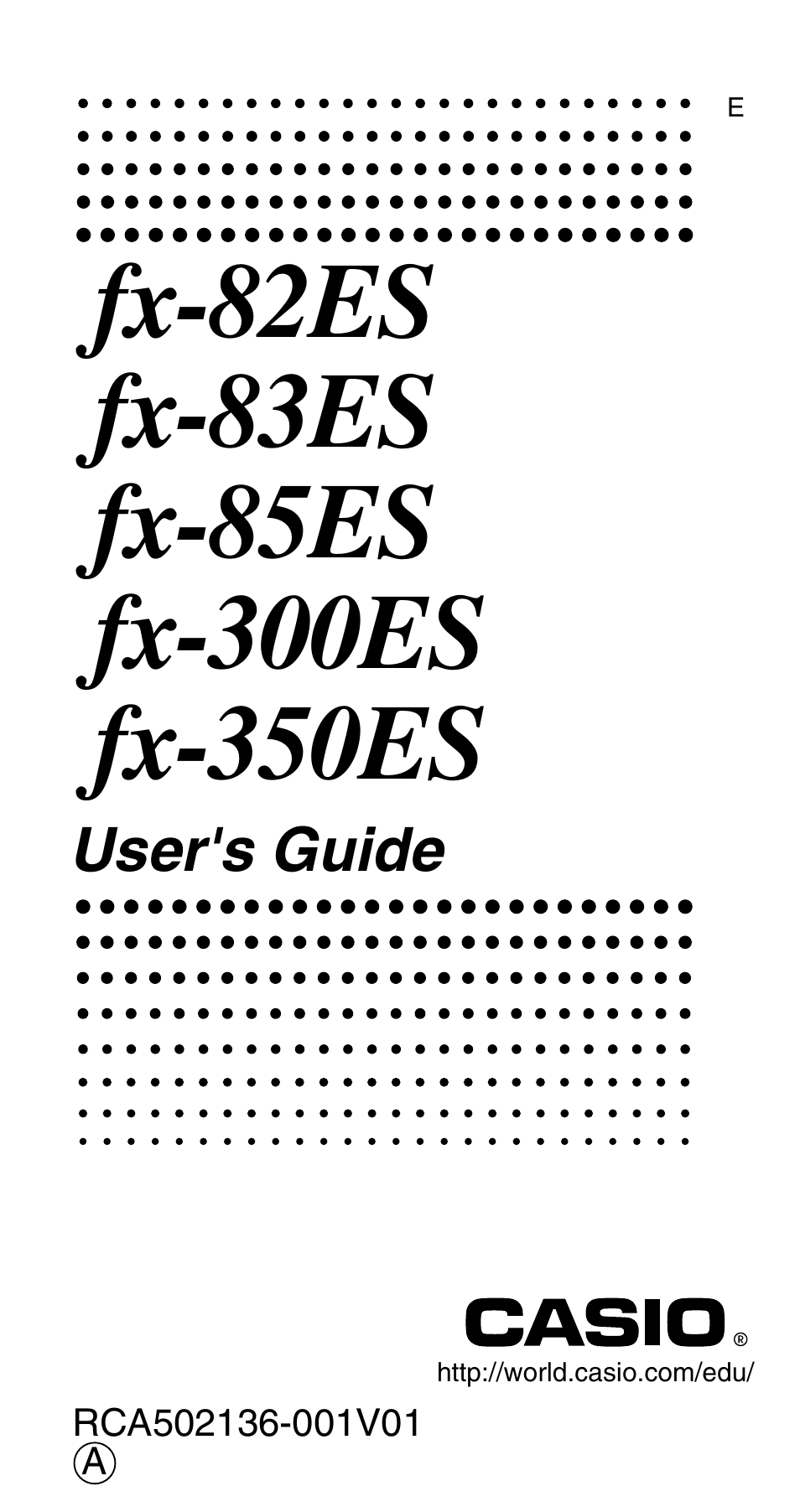 Casio fx-115ES User Manual | 54 pages