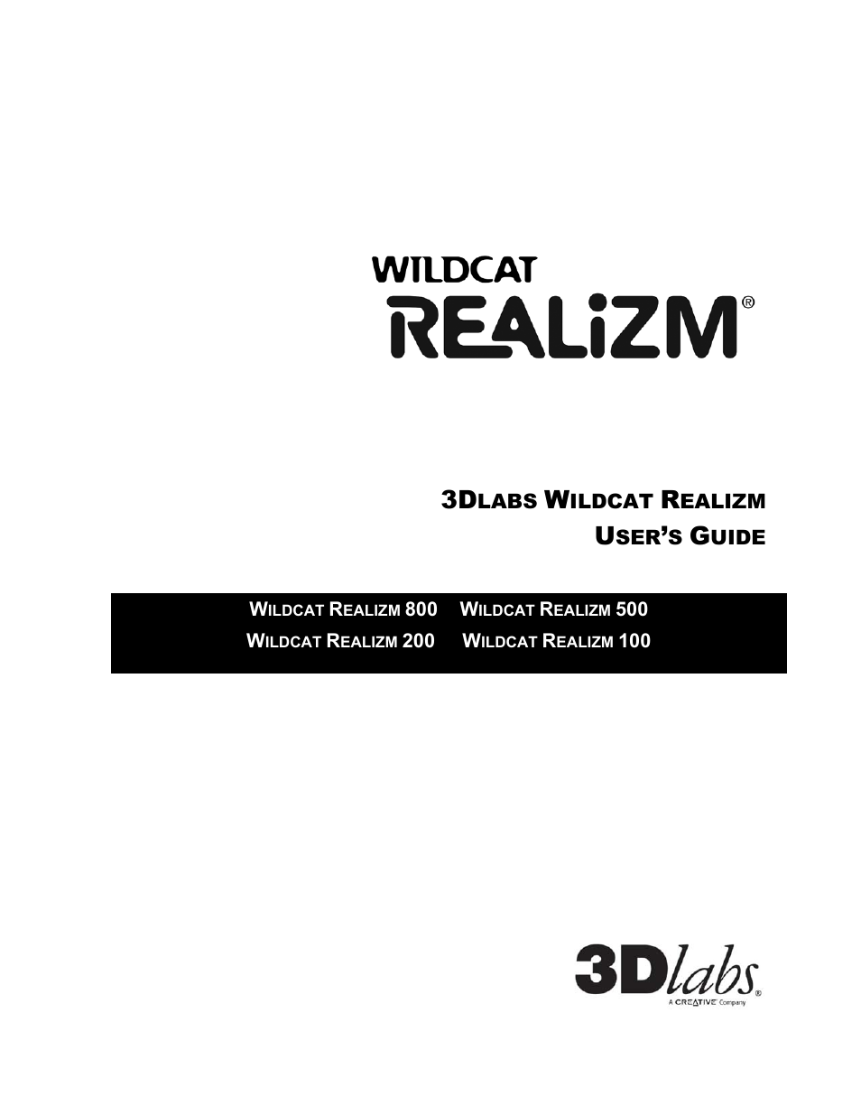 3DLABS WILDCAT REALIZM 100 User Manual | 51 pages