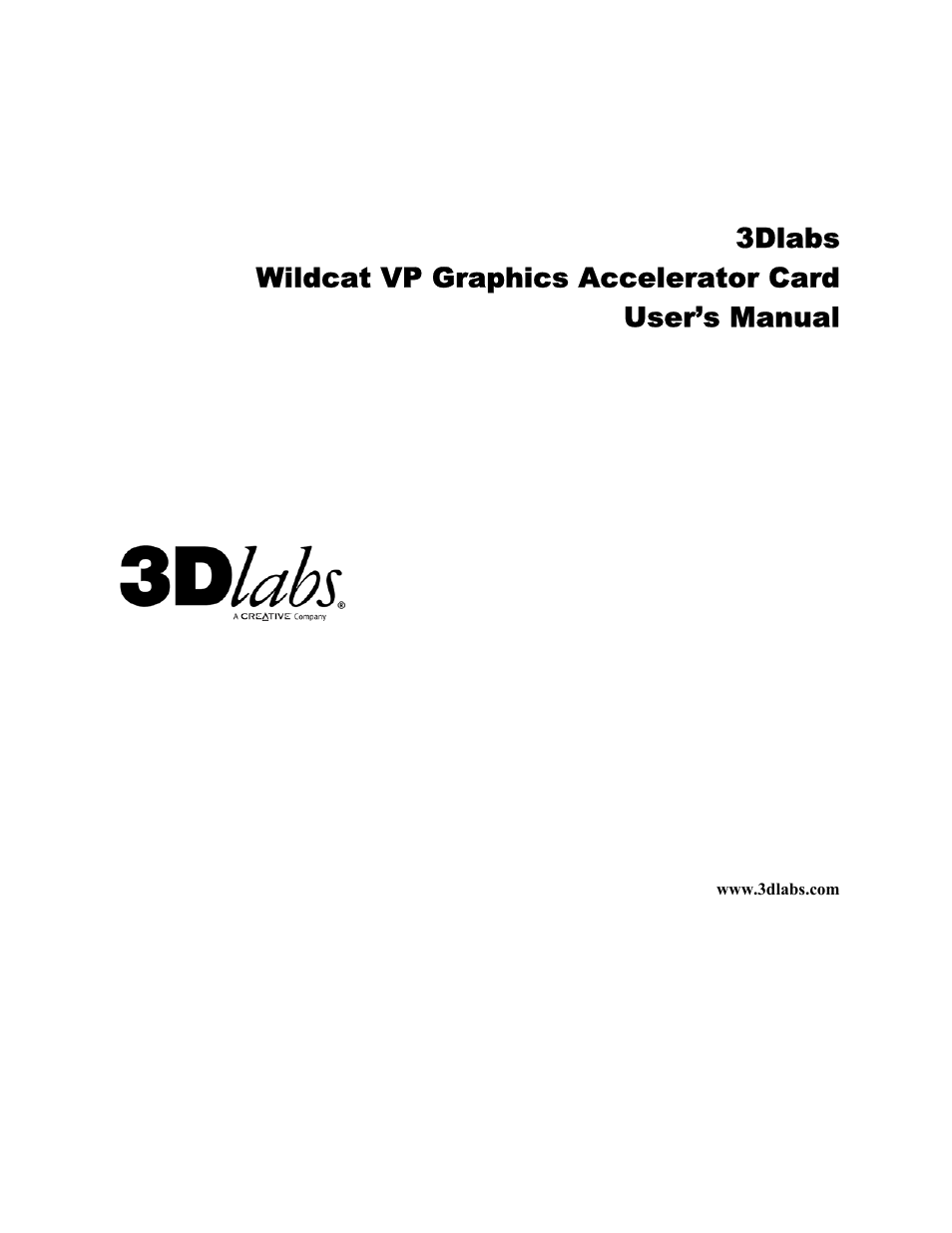 3DLABS VP User Manual | 41 pages