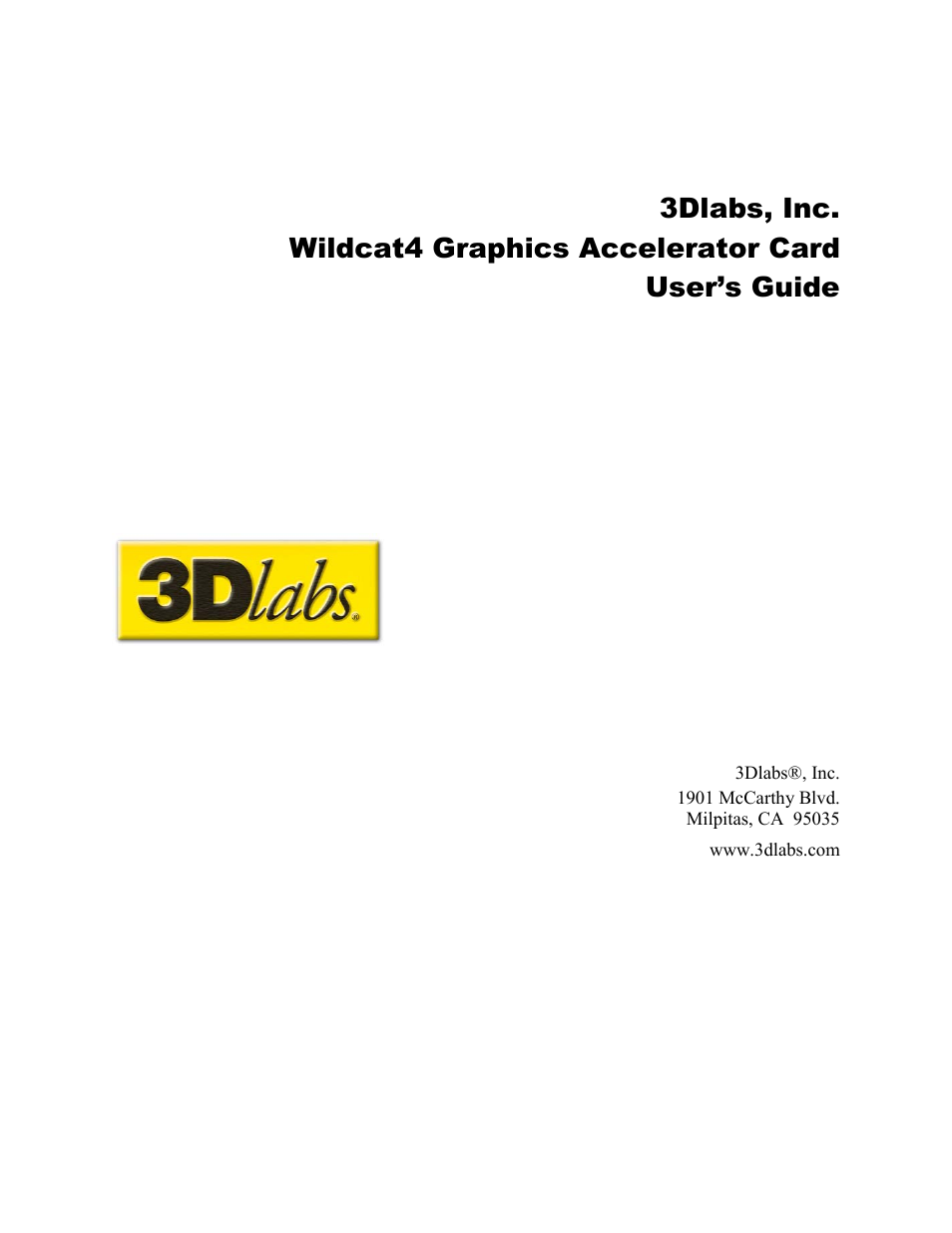 3DLABS Wildcat4 7110 User Manual | 50 pages