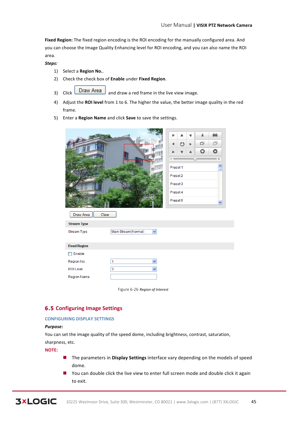 User manual, 5 configuring image settings | 3xLOGIC VISIX Camera User Manual | Page 53 / 90