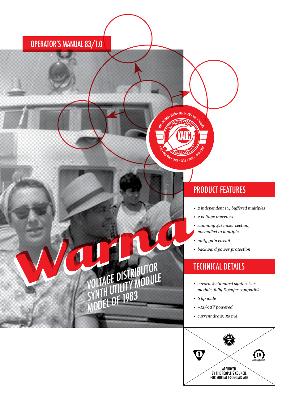 Xaoc Devices Warna User Manual | 2 pages