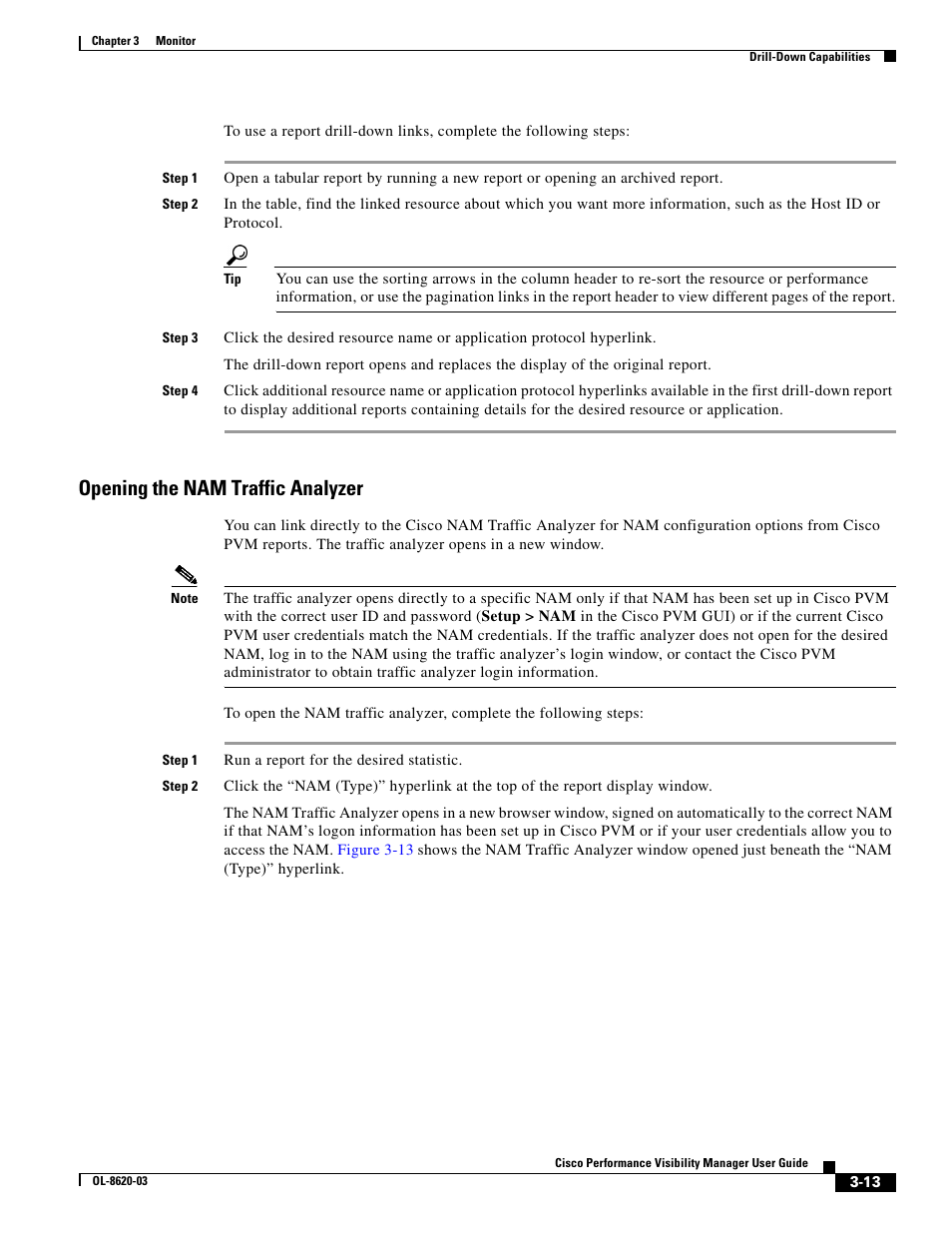 Opening the nam traffic analyzer | Cisco OL-8620-03 User Manual | Page 13 / 22