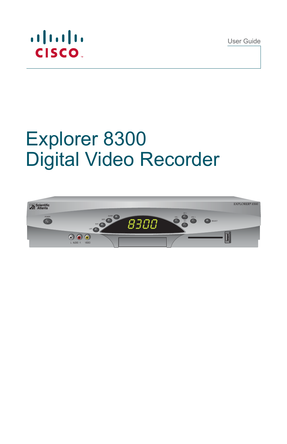 Cisco Explorer 8300 User Manual | 20 pages