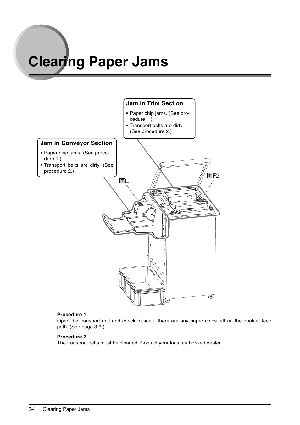 Clearing paper jams, Clearing paper jams -4 | Canon Trimmer User Manual | Page 21 / 26
