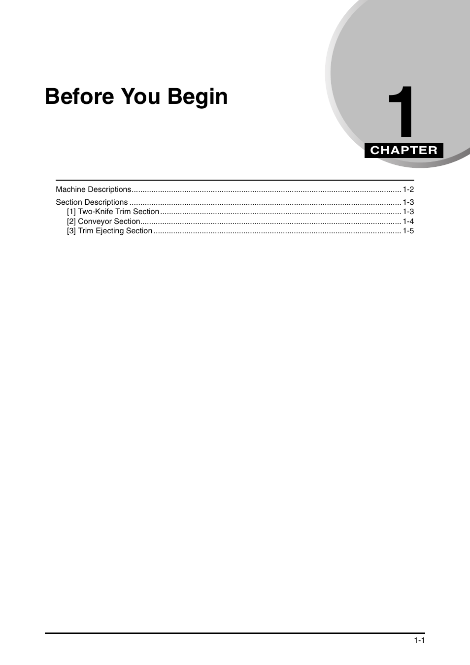 Before you begin, Section 1 | Canon Trimmer User Manual | Page 8 / 26