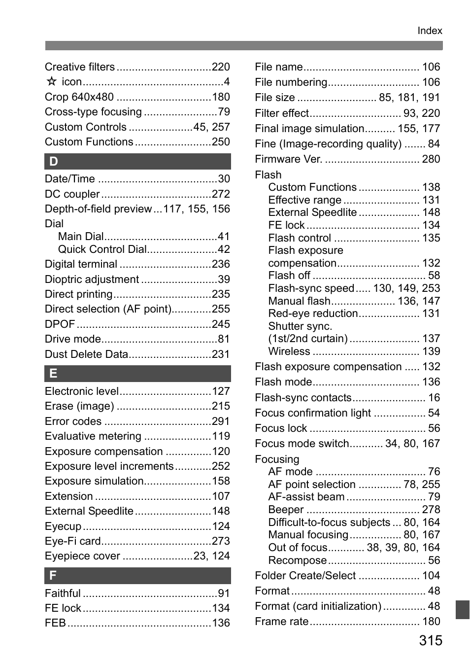 Canon EOS 60D User Manual | Page 315 / 320