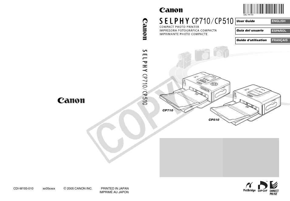 Canon CP710 User Manual | 69 pages