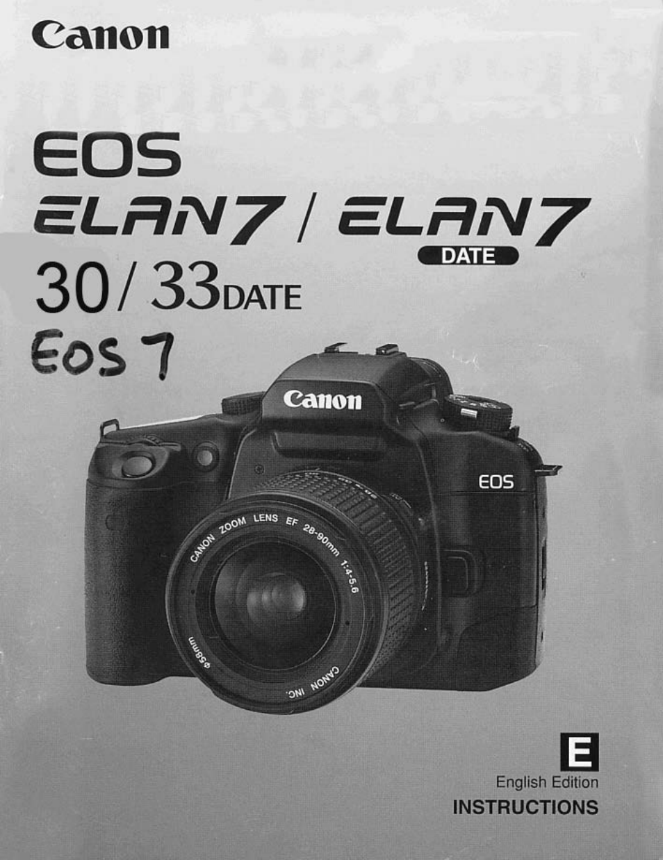 Canon EOS 7 User Manual | 108 pages