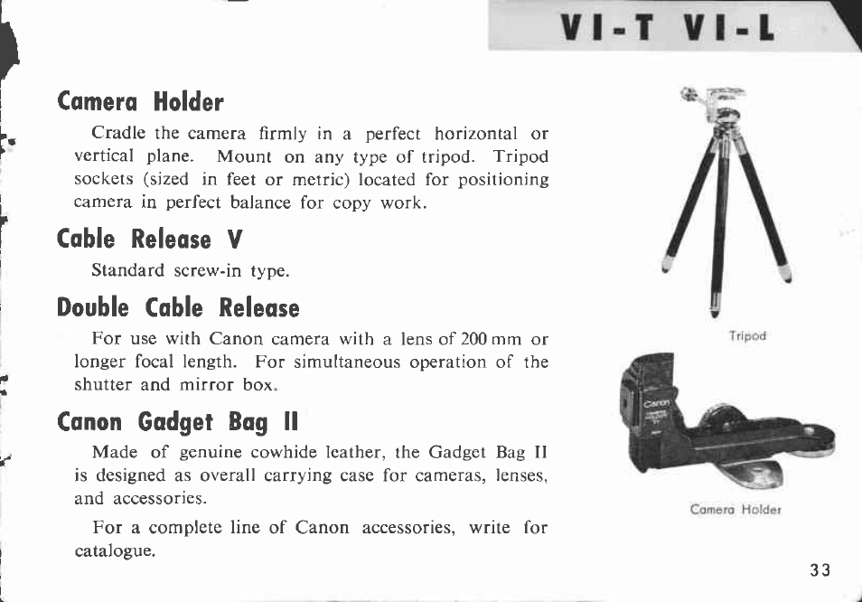 Canon VI-T User Manual | Page 33 / 55