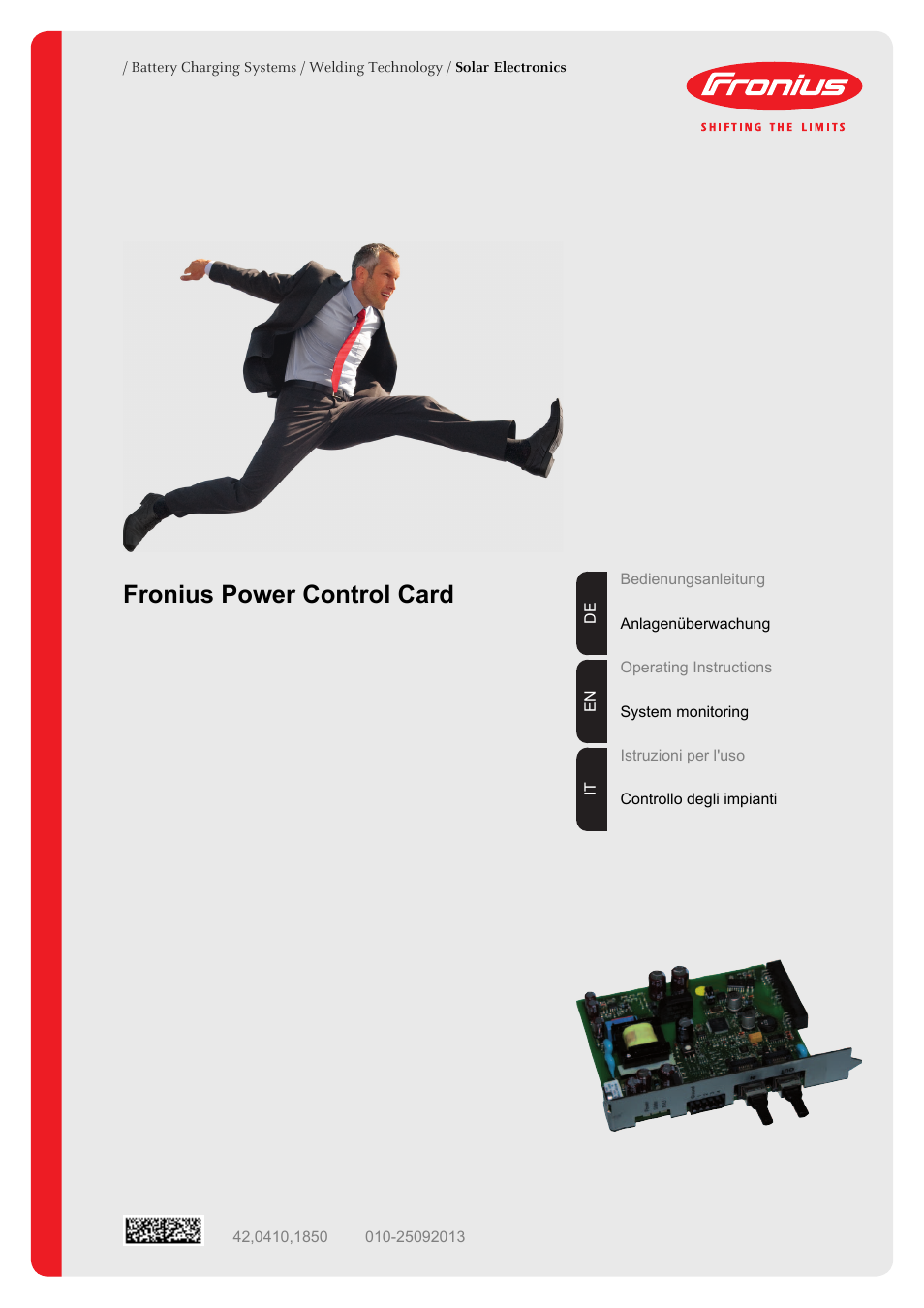 Fronius Power Control Card User Manual | 80 pages