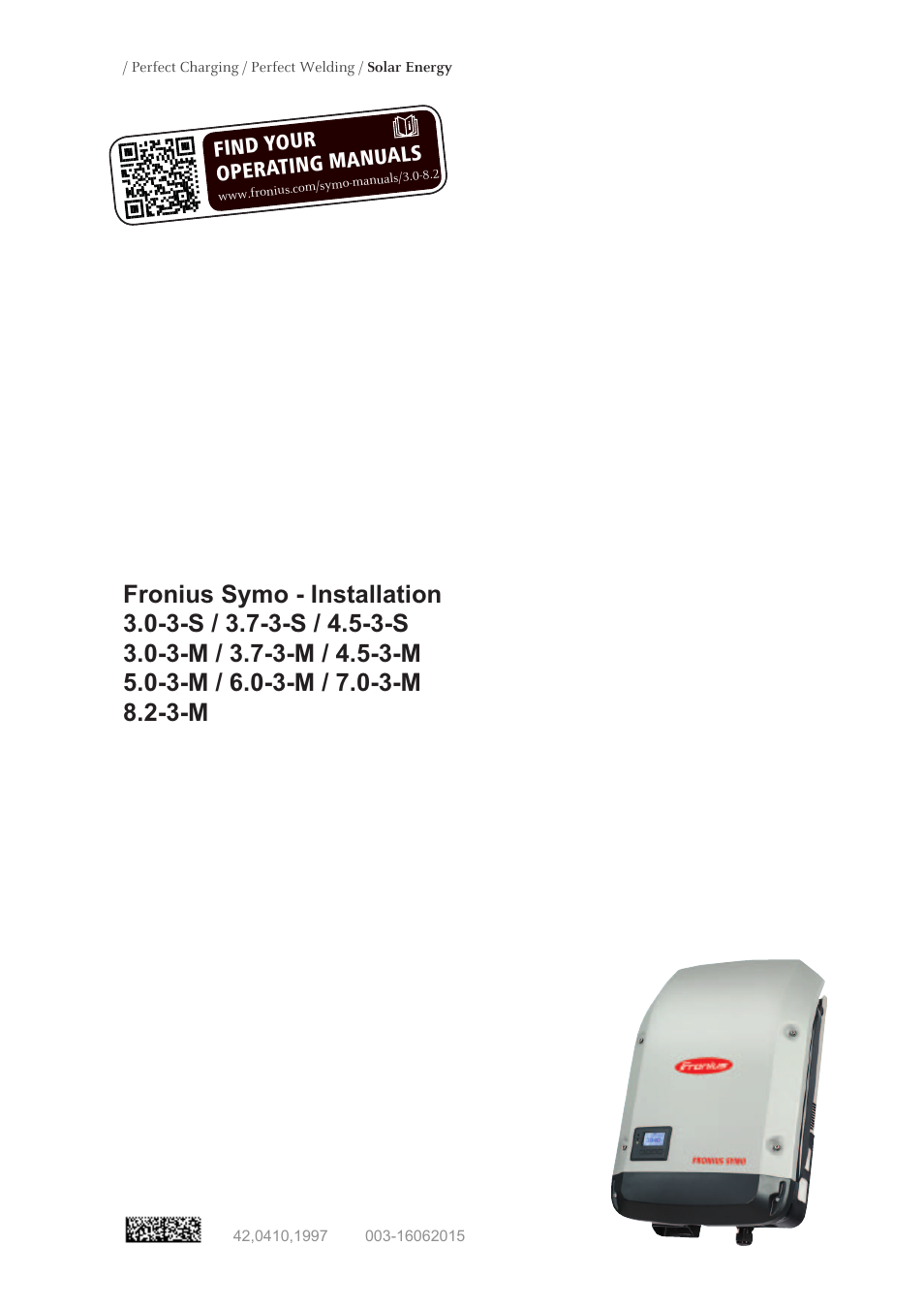 Fronius Symo Installation User Manual | 60 pages