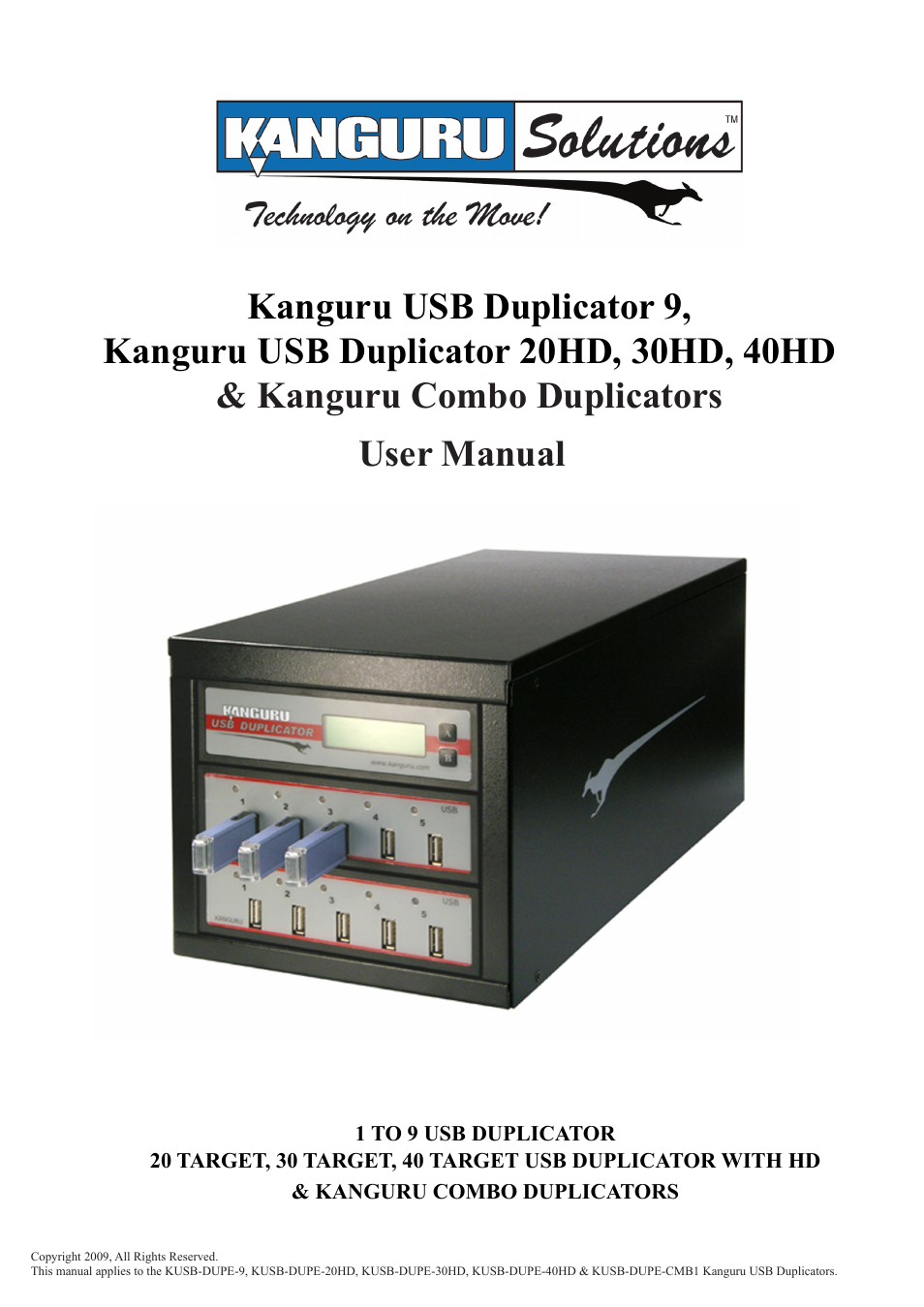 Kanguru KUSB-DUPE User Manual | 22 pages