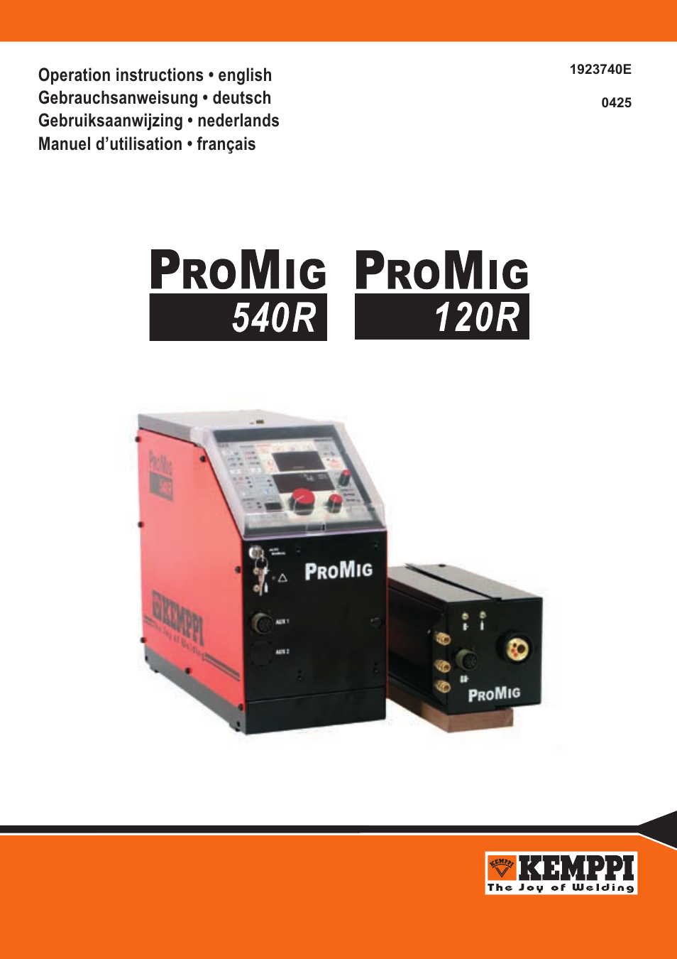 Kemppi Promig 540R User Manual | 20 pages