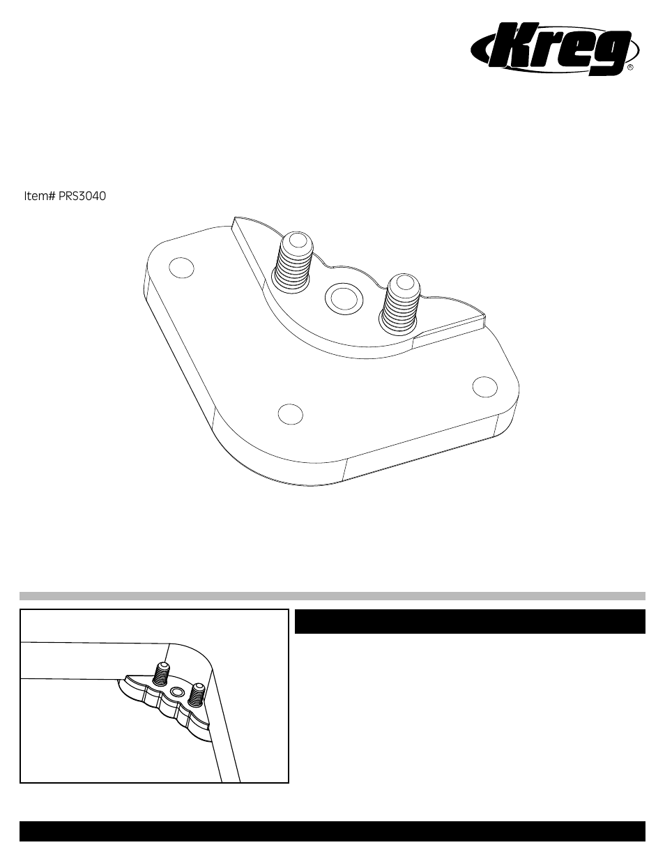 Kreg PRS3040 Precision Router Table Insert Plate Levelers User Manual | 2 pages
