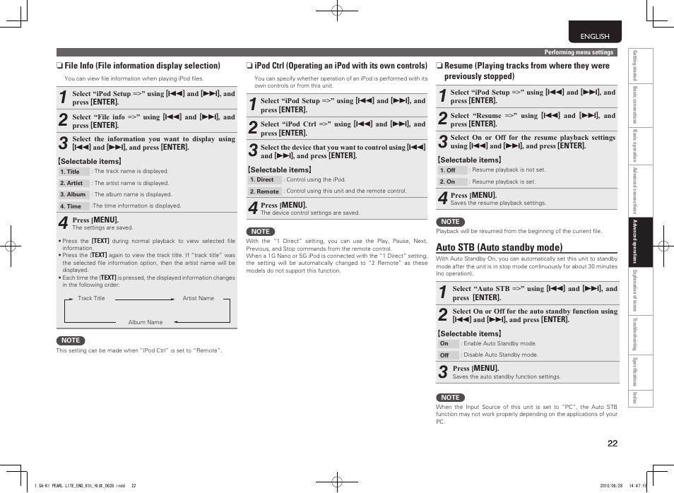 Marantz SA-KI Pearl Lite User Manual | Page 27 / 36