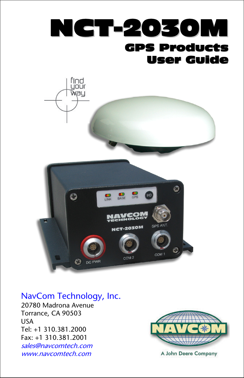 NavCom NCT-2030M Rev.C User Manual | 57 pages