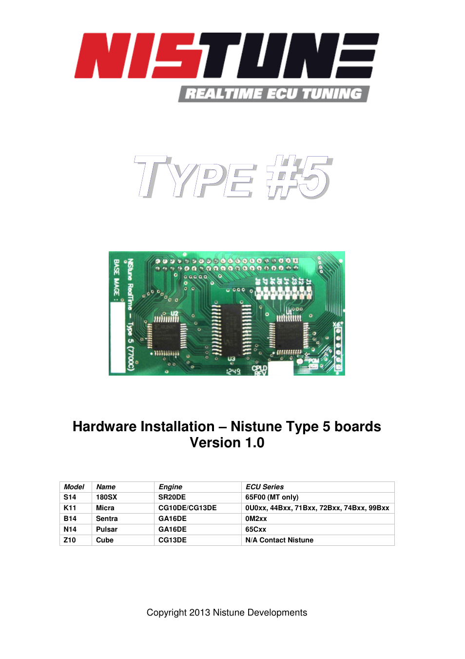 NIStune Type 5 User Manual | 15 pages