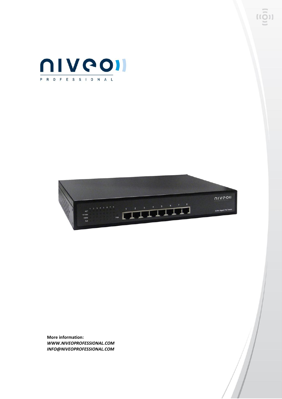 Niveo Professional NGS8HE User Manual | 3 pages