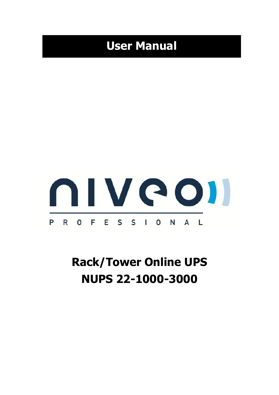 Niveo Professional NUPS22-1000U User Manual | 24 pages
