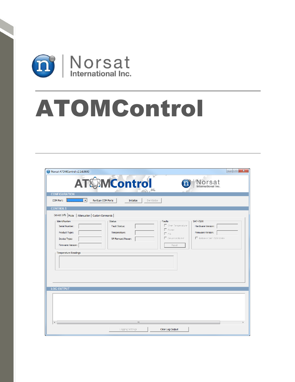 Norsat ATOMControl User Manual | 30 pages